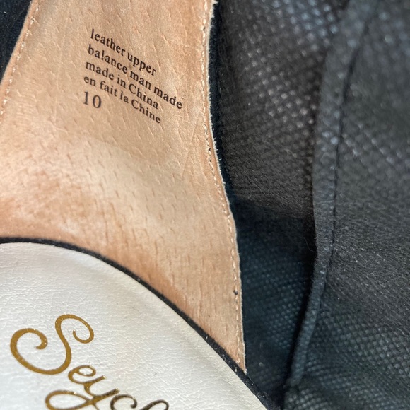 SEYCHELLES / suede black block heel sandal NWOT - Picture 5 of 6